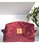 kosmetyczki Kosmetyczka z puchatego weluru Bordowa 1