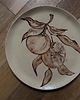 patery i talerze Ręcznie robiony talerz ceramiczny z motywem cytrusów 1