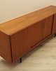 komody Sideboard tekowy z lat 60. z barkiem i drzwiami przesuwnymi 5