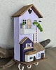 wieszaki Wieszak na klucze z domkami - lawendowe osiedle 1