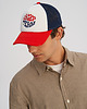 czapki i kapelusze męskie Kolorowa czapka TRUCKERKA granatowo - czerwona 3
