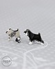 kolczyki ceramiczne Sznaucer miniaturka- ceramiczne sztyfty 2