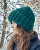 czapki damskie Zimowa czapka z wełny owczej i alpaki Lumi szmaragdowa zieleń 2