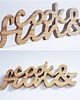 napisy dekoracyjne i tabliczki Napis cook and fun, z drewna 1