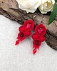 kolczyki soutache Anya kolczyki sutasz romantyczne małe lekkie czerwone 2