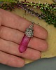 wisiory Wisiorek talizman różowy kryształ górski wire wrapping 3