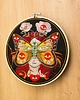 Ozdoby na ścianę Madame Butterfly black, haft w tamborku 20 cm 4