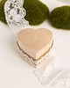 Ślub - inne Drewniane pudełeczko na pierścionek zaręczynowy serce 1