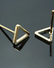 kolczyki pozłacane Trójkąciki Kontur złote małe 2