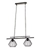 lampy wiszące Czarna lampa wisząca druciana 2 - punktowa BURGOS LOFT 4