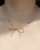 chokery Choker z hematytem kokardka 2