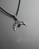 wisiory Mini lunula - srebro i lapis lazuli 3