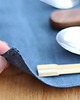 pokrowce i etui - organizery Etui na sztućce, Lniany pokrowiec, zero waste, niebieski 3