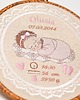 obrazy i plakaty do pokoju dziecięcego Haftowana personalizowana metryczka, pamiątka narodzin w oprawie 20 cm 7
