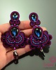 kolczyki soutache Fioletowo bordowe kolczyki sutasz 2