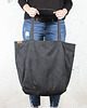 torby na ramię Lazy bag torba czarna na zamek / vegan / eco 3