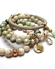 bransoletki z kamieni naturalnych Ivory and pistachios vol. 7 /27.11.24/ - set 3