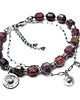 bransoletki wire wrapping Rubinowe baryłeczki  bransoletka 4