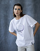 t-shirt damskie Biały t-shirt z nadrukiem Lori Lopus 1
