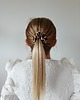 gumki do włosów Gumka jedwabna, scrunchie, frotka beżowa panterka MINI 2