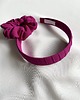 opaski do włosów Jedwabna okręcana opaska do włosów Fuksja Chic 4