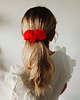spinki i klamry do włosów Scrunchie spinka klamra jedwabna neonowa czerwień 2