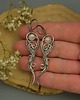 kolczyki wire wrapping Długie kolczyki kamień księżycowy wire wrapping 3