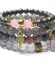 bransoletki z kamieni naturalnych ACCENT-POINT  SET /10-2014/ - Pink 3