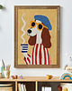 plakaty Plakat Francuski piesek - kawa pies paski 6