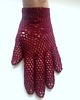 rękawiczki damskie Bordowe koronkowe rękawiczki 1