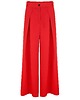 spodnie materiałowe damskie CS - Czerwone  spodnie z szeroką nogawką BALTIC 1
