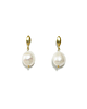 kolczyki pozłacane Kolczyki srebrne Irregular Pearl Earrings 1