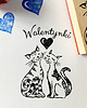 stemple Koty na Walentynki - drewniany stempel 1