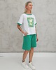 szorty damskie Amrita komfortowe spodenki z ozdobnym szwem - Spring Green 4