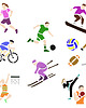 gry edukacyjne dla dzieci Szablony do rysowania dla dzieci // zestaw 8 szt. // SPORT 2