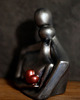 figurki i rzeźby Rzeźba z gipsu, Para Zakochanych, srebrna, wys. 11,8 cm 4
