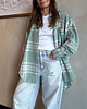 koszule damskie  Koszula Calm oversize mint krata 8