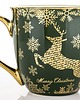 dekoracje świąteczne Kubek porcelanowy 11x15x11,5 cm IRMINA 560 ml zielony 3