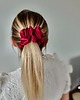 gumki do włosów Gumka jedwabna, scrunchie, frotka burgundy rose MAXI 2