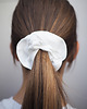 gumki do włosów Lniana gumka do włosów  Pure white Linen 4