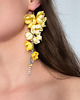 kolczyki - inne Kolczyki z żółtymi, jedwabnymi kwiatami 2