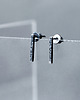 kolczyki wire wrapping Srebrne minimalistyczne kolczyki PATYKI 1