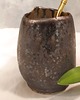 kubki Unikatowy kubek  ceramiczny Matero 400ml do yerba mate +spodek liść 3