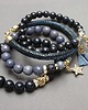 bransoletki z kamieni naturalnych Navy blue and denim /07.04.22/ -  set 1
