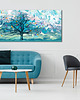 obrazy Obraz na płótnie pejzaż, origami, drzewo-150x60 1