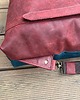 plecaki Plecak czerwono-niebieski ze skóry i bawełny A4. 5