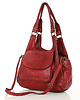 torby na ramię Włoska torebka skórzana z kieszenią retro bag handmade - bordo 1