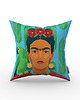poduszki z grafiką Kolorowa poduszka dekoracyjna - Frida Kahlo 3