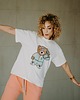 t-shirt damskie T-shirt oversize Funky Teddy dla mamy cream 4
