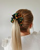 gumki do włosów Satynowa gumka satynowa scrunchie owijka frotka szmaragdowy blask MAXI 2